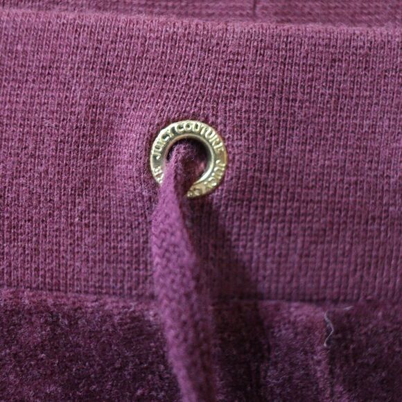 Juicy Couture Maroon & Gold Velour Jogger Pants Y2K Medium - Picture 6 of 12